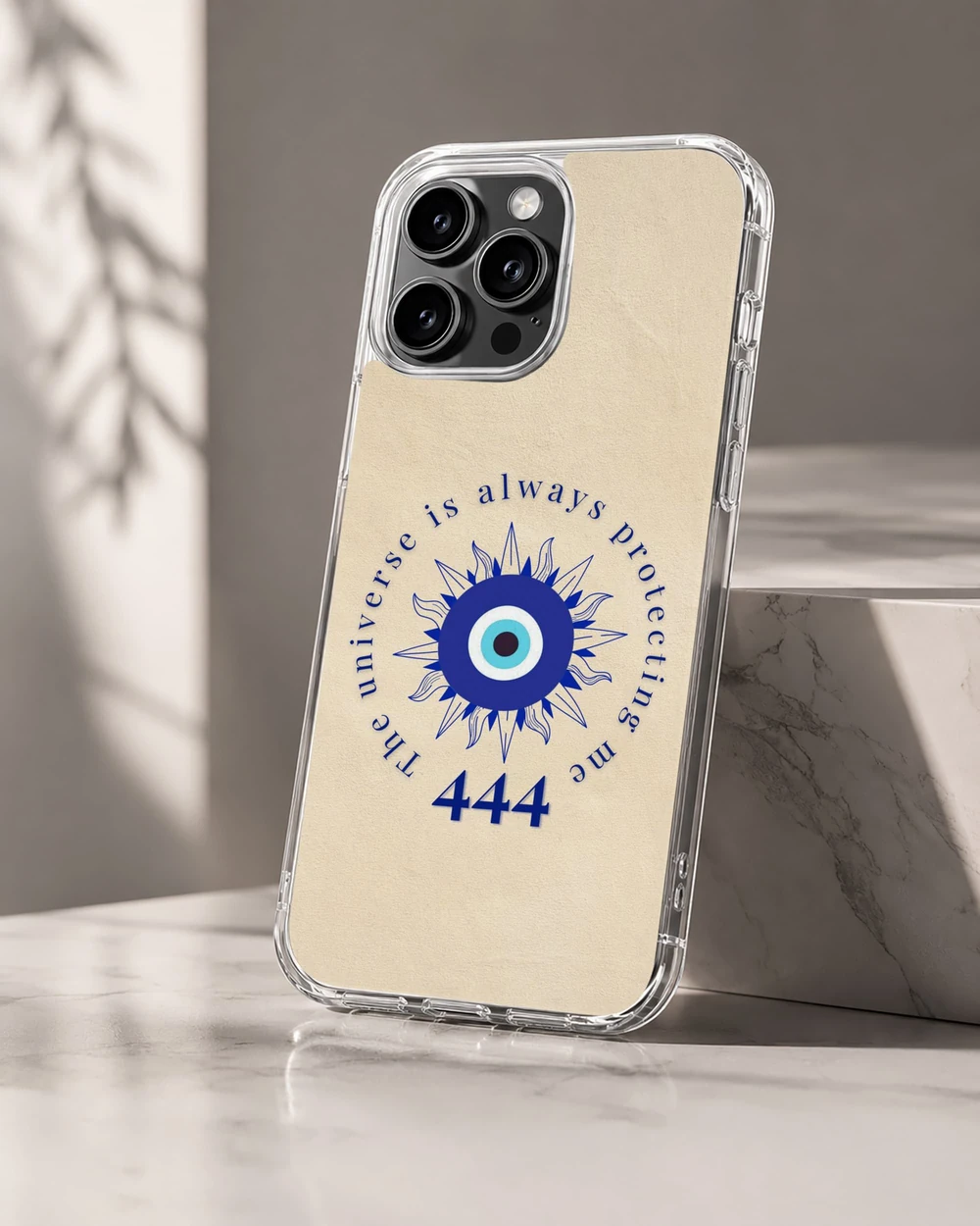 Angel phone case with protective quote design